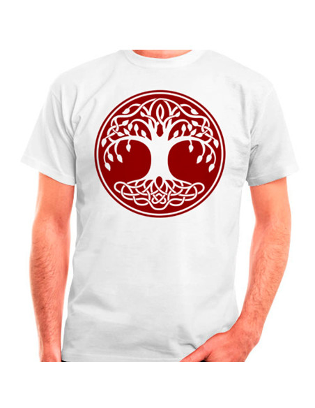 T-shirt Celtic Tree of Life en blanc,...