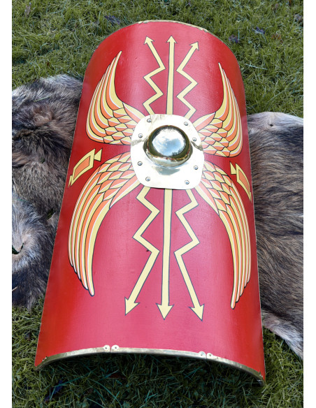 Bouclier tortue romain - Umbo plaqué...