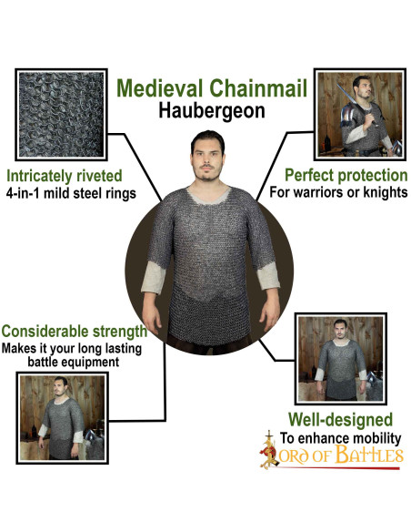Cotte de mailles médiévale,...