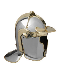 Casque romain Infanterie Auxiliaire Heddernheim, acier et laiton