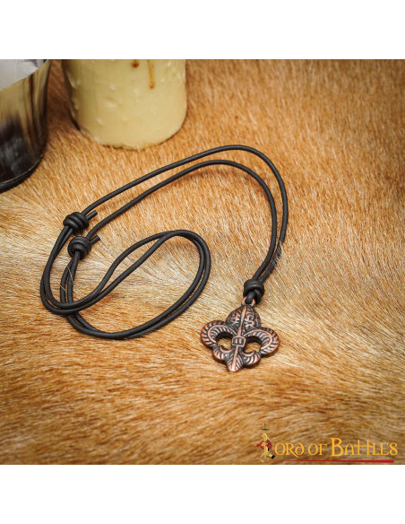 Pendentif médiéval fleur de lys en...