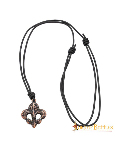 Pendentif médiéval fleur de lys en...