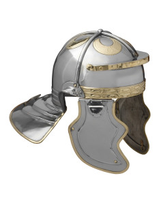 Casque romain impérial italique d'Hébron, acier et laiton