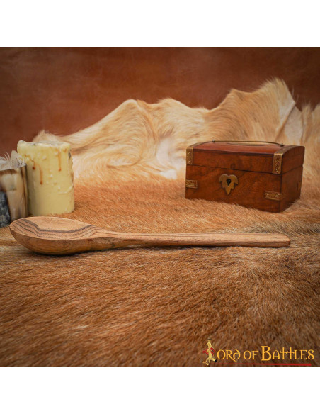 Cuillère en bois médiévale (24,9 cm.)