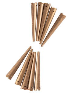 Ensemble de 10 aiglets ou entretoises en laiton brillant...