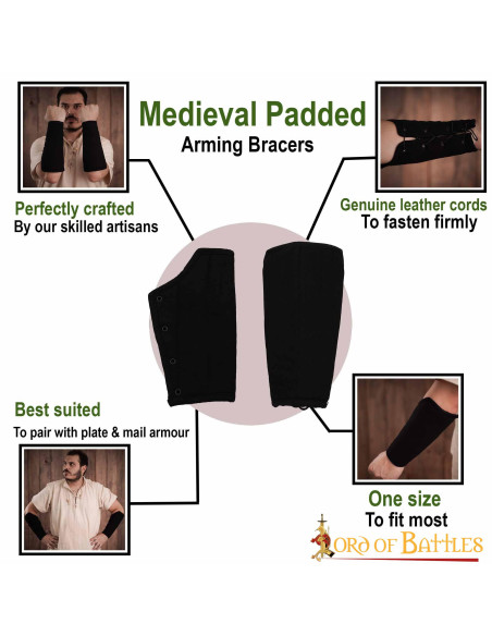 Bracelets médiévaux rembourrés en...