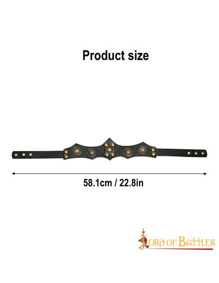 Diadème médiéval en cuir unisexe,...