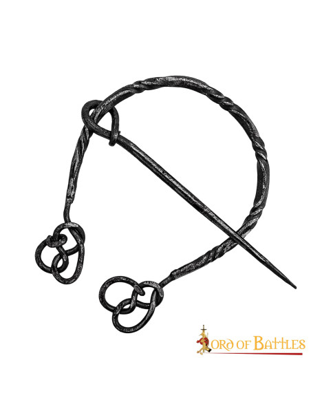 Fibule pour capes en acier forgé poli...