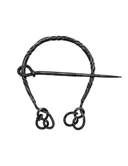 Fibule pour capes en acier forgé poli...