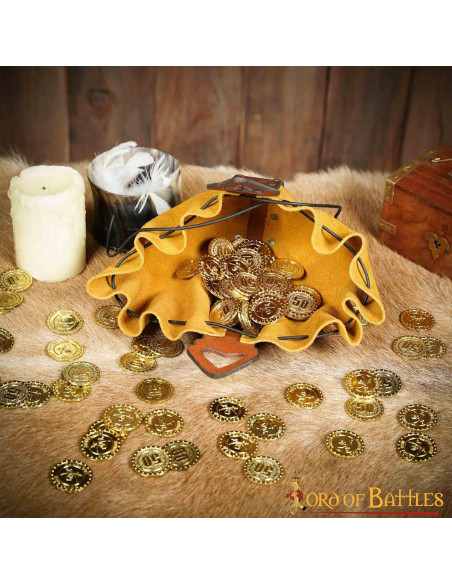 Beg Bag en cuir celtique - marron et...