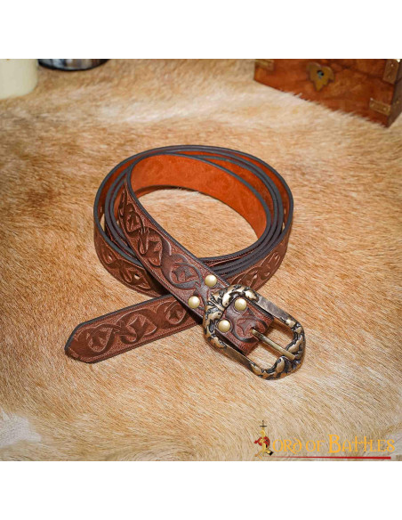 Ceinture Renaissance en cuir marron...