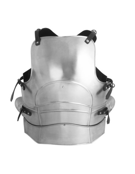 Cuirasse de chevalier médiéval polie,...