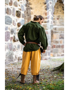 Chemise médiévale verte à nouer 2
