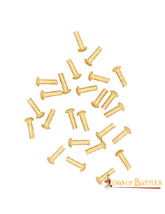 Jeu de 25 rivets en laiton tête de champignon, 1,3 cm.