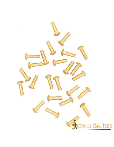 Jeu de 25 rivets en laiton tête de...