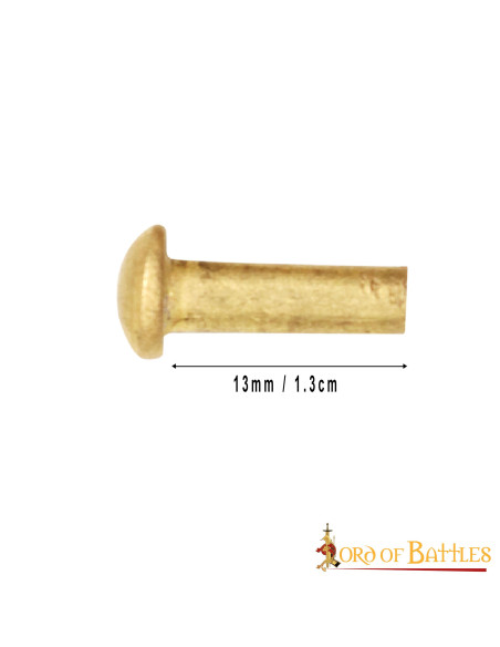 Jeu de 25 rivets en laiton tête de...