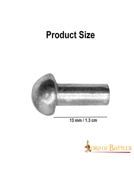 Jeu de 25 rivets argentés tête de...