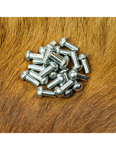 Jeu de 25 rivets argentés tête de...