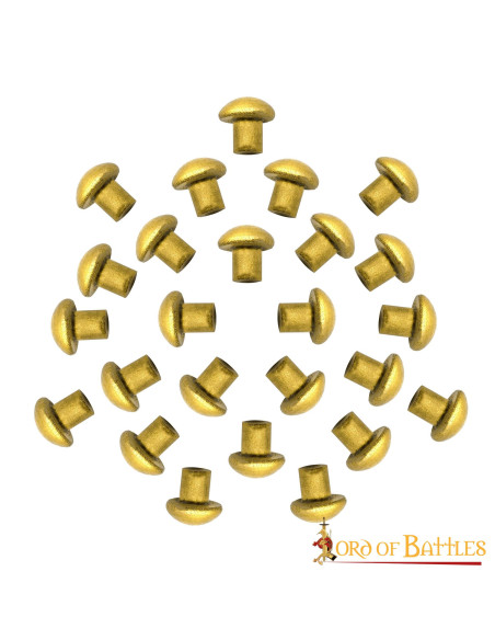 Jeu de 25 rivets en laiton à tête...