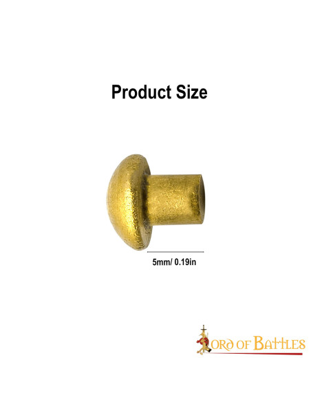 Jeu de 25 rivets en laiton à tête...