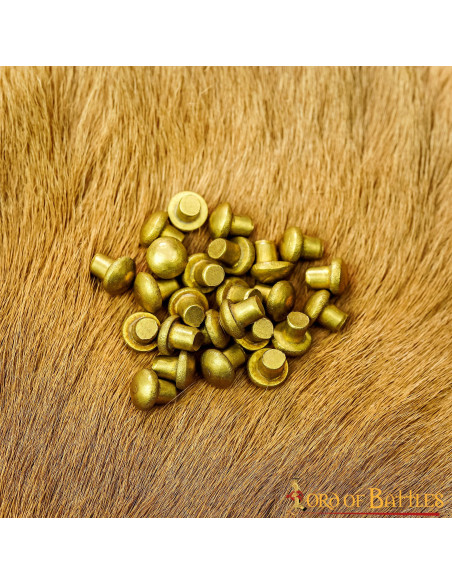 Jeu de 25 rivets en laiton à tête...