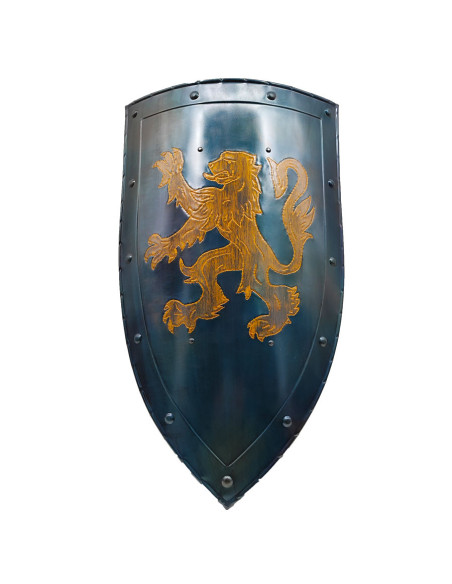 Bouclier de lion rampant médiéval