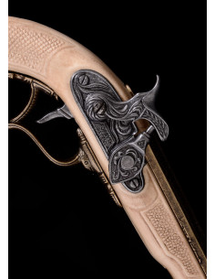 Pistolet de duel à silex décoratif (XVIIIe siècle) 2