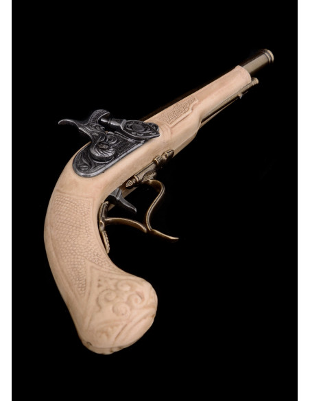 Pistolet de duel à silex décoratif...