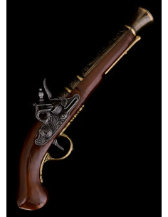Pistolet de pirate, type tromblon, à silex décoratif à silex (XVIIIe siècle)