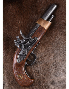 Pistolet décoratif à silex de cavalerie française (XIXe... 2