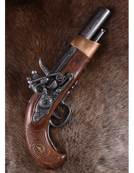 Pistolet décoratif à silex de...
