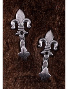 Ensemble de 2 supports médiévaux en argent pour fusils... 2