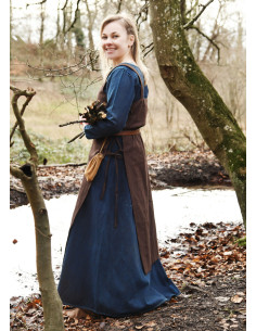 Tablier viking Tinna en coton marron 2