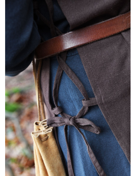 Tablier viking Tinna en coton marron