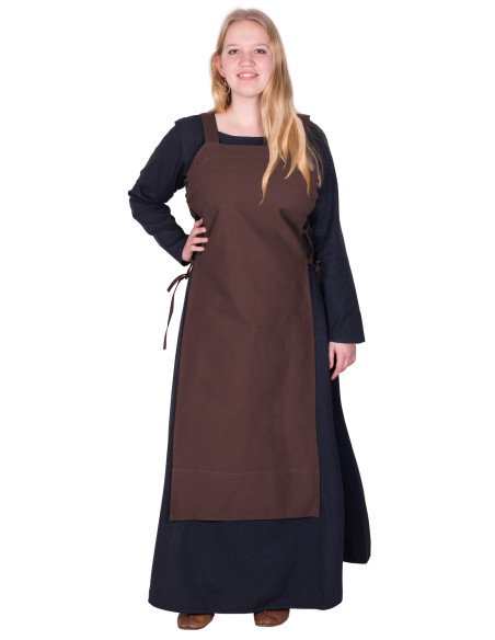 Tablier viking Tinna en coton marron