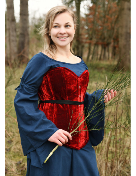 Corset médiéval sur buste en velours...