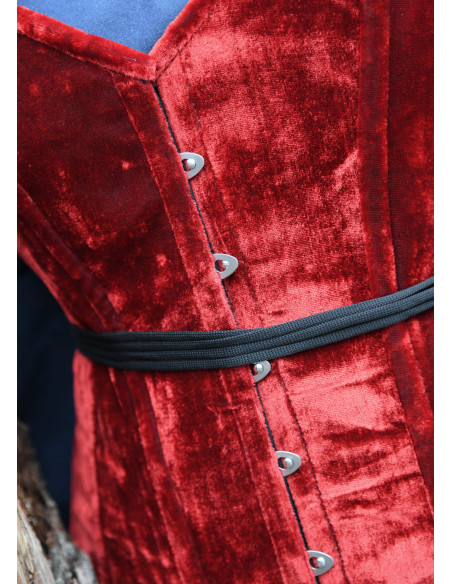 Corset médiéval sur buste en velours...