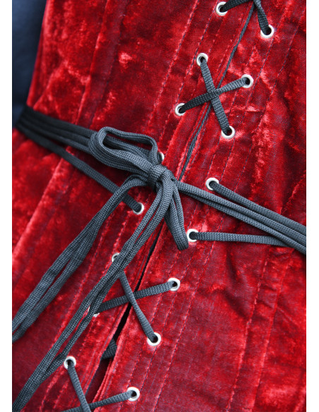 Corset médiéval sur buste en velours...