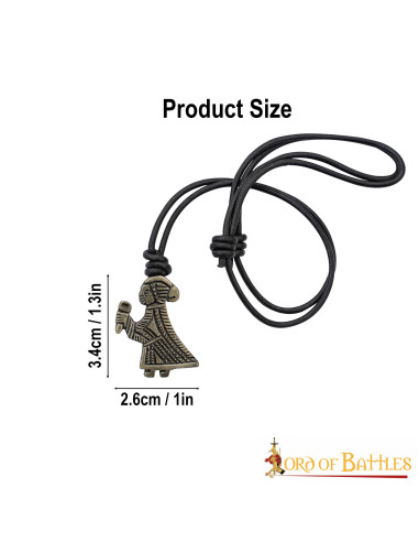Pendentif Valkyrie Viking (3.4x2.6 cm.)