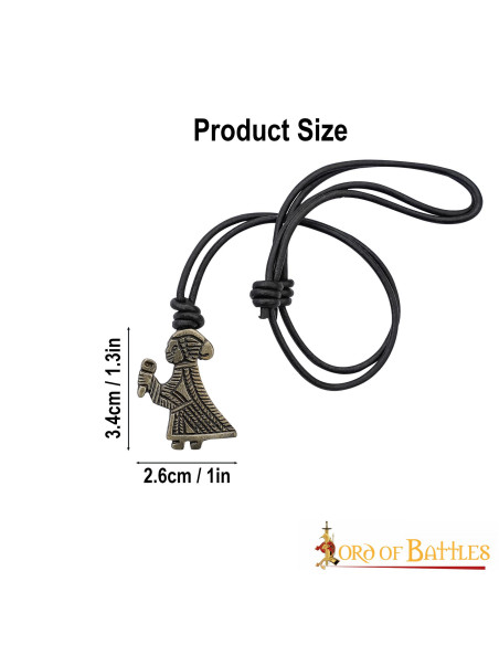 Pendentif Valkyrie Viking (3.4x2.6 cm.)