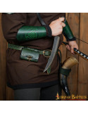 Sac du druide avec 4 récipients pour potions magiques - vert