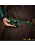 Sac du druide avec 4 récipients pour potions magiques - vert