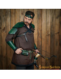 Sac du druide avec 4 récipients pour potions magiques - vert