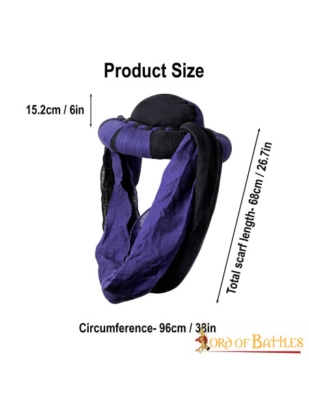 Turban bédouin du désert - bleu