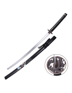Katana ornemental samouraï avec fourreau noir (105 cm.)