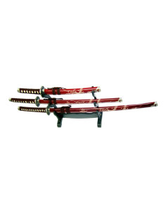 Ensemble ornemental Dragon avec Katana, wakizashi et...