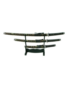 Ensemble ornemental avec Katana, wakizashi et tanto...