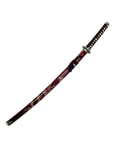 Dragon décoratif Katana avec gaine rouge (100 cm.)