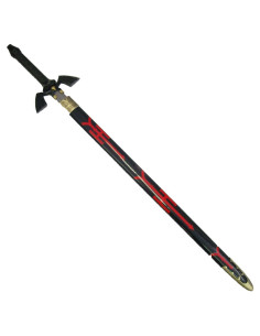 Link Sword, Legend Of Zelda, fourreau noir-rouge (100 cm.)