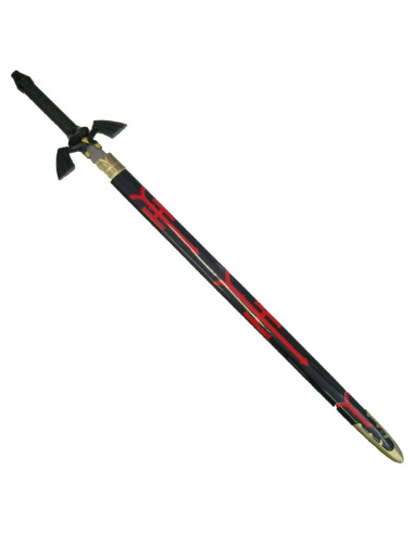 Link Sword, Legend Of Zelda, fourreau noir-rouge (100 cm.)